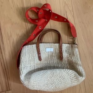 Clare V woven basket bag with strap